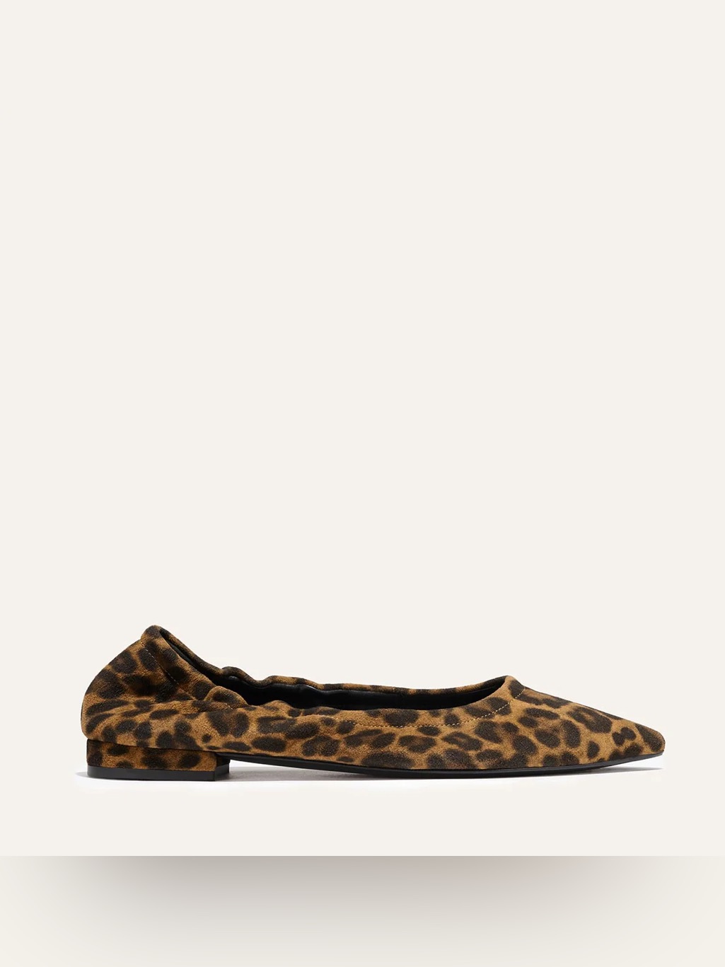 Margaux Roma Leopard-Print Pointed Ballet Flat - Brown/Black. Size 37 — image 4 of 8